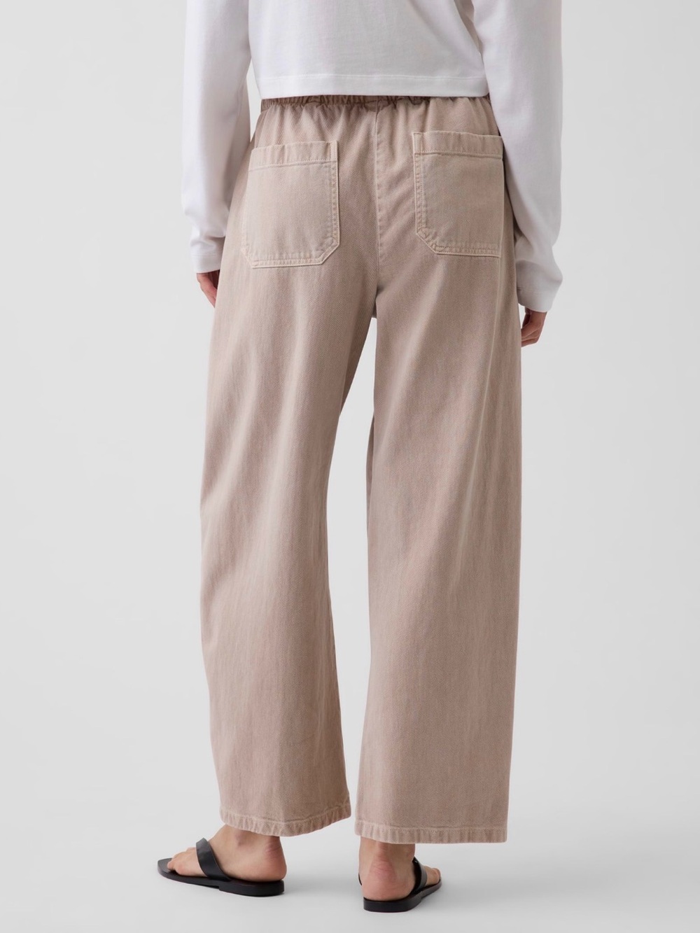 GAP Easy Double-Knee Barrel Pants in Wicker Tan - Picture 2 of 5